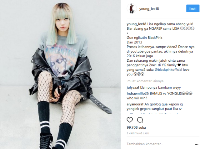 Young Lex Mengaku Fans BlackPink, Netizen Pada Nggak Terima. Muncul Pula Tagar #savelisa