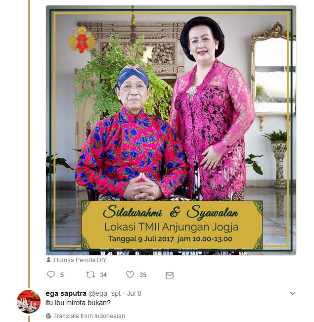 Permaisuri Sultan HB X Kok Dibilang ‘Ibu Mirota (Raminten)’, Dibalas Balik Sama Netizen: ‘Your Eyes’