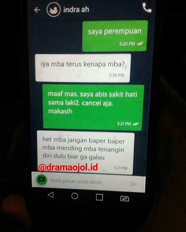 Duh, Begini Jadinya Kalau Driver Ojek Online Bapernya Sampai Dibawa Kerja