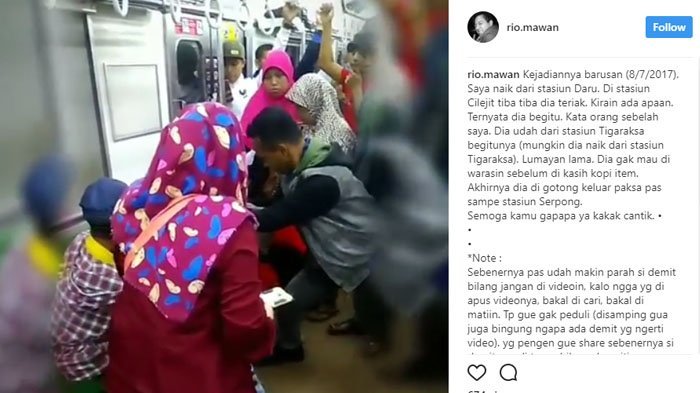 Cewek Ini Terekam Kesurupan di KRL, Teriak Histeris Minta Kopi Hitam Pahit!