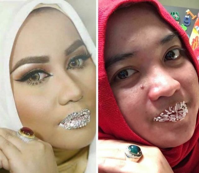 Kumpulan Foto Parodi Anniesa Hasibuan Pas Pakai Kristal Swarovski. Asli Kocak-Kocak dan Bikin Ngakak