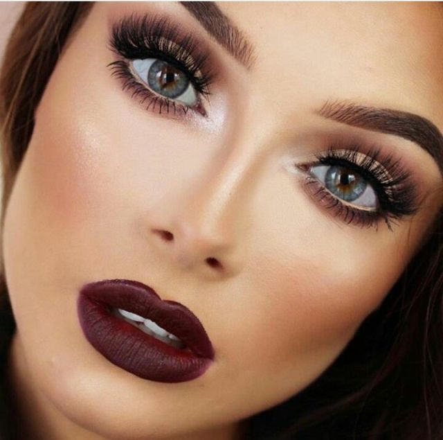 Dark lipstick