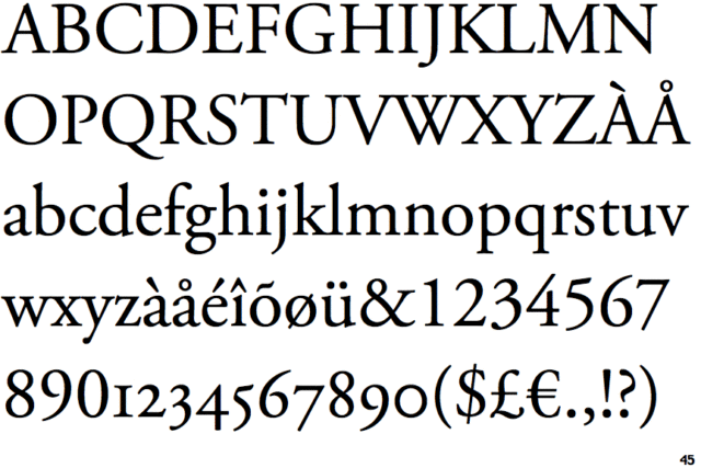 Font Garamond