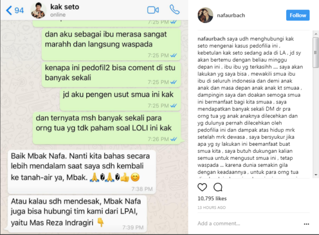 Putrinya Dapat Komen Online yang Tak Senonoh, Nafa Urbach Berjanji Berantas Pedofilia di Indonesia