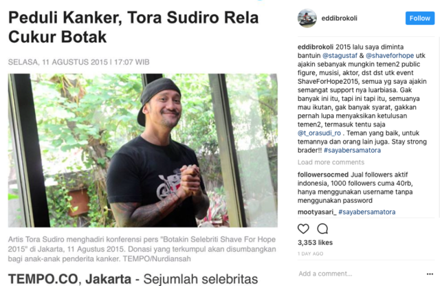 Beri Dukungan Buat Tora Sudiro, Puluhan Selebriti Suarakan Tagar #SayaBersamaTora. Simak Yuk!