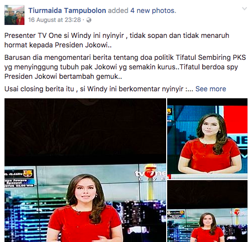 Dianggap Menyindir Jokowi, Presenter TV One Dihujat oleh Warganet. Emang Harus Hati-Hati Sih!