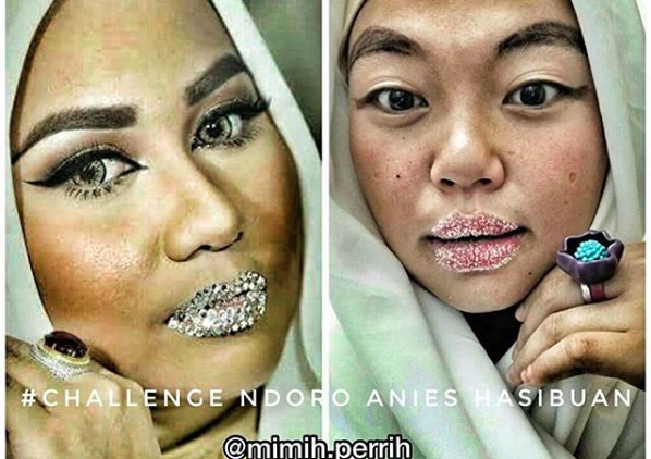 Kumpulan Foto Parodi Anniesa Hasibuan Pas Pakai Kristal Swarovski. Asli Kocak-Kocak dan Bikin Ngakak