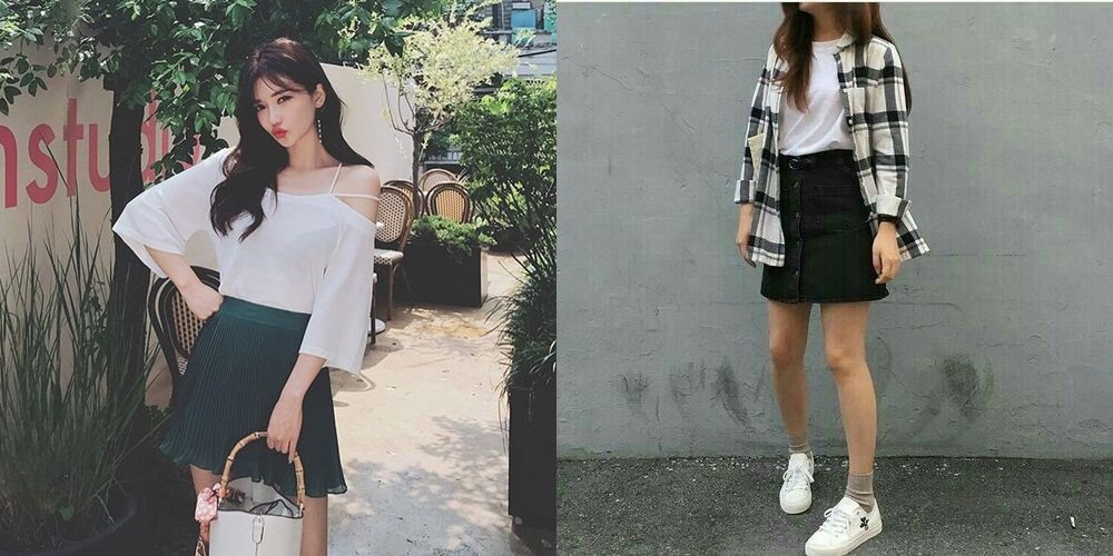 Mau Penampilanmu Jadi Trendi ala Cewek Korea? Coba Saja 10 Padu Padan A-line Skirt Berikut Ini