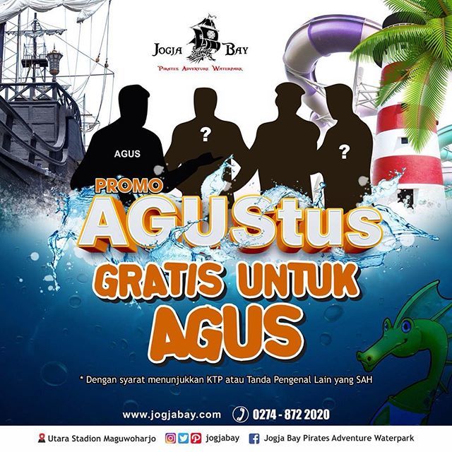 Buat Kamu yang Bernama Agus, Ada Promo Masuk Wahana Wisata dan Makan Gratis di Bulan Agustus!