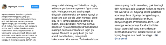 Mengutamakan Sarah Brightman, Panitia Matikan Paksa Lampu Panggung Afgan yang Sedang Tampil. Parah!