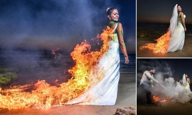 Inilah Prosedur Berbahaya Prewedding dengan Konsep Bakar Gaun yang Lagi Hits di Instagram. Ih, Ngeri!