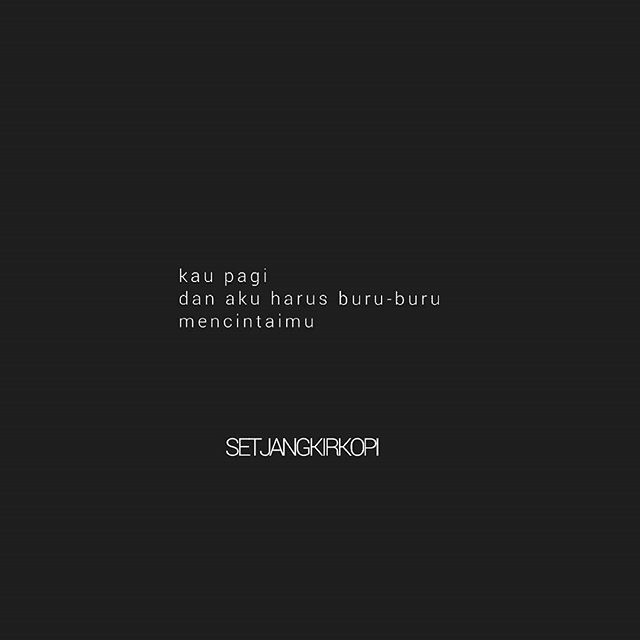 Aku harus buru-buru mencintaimu