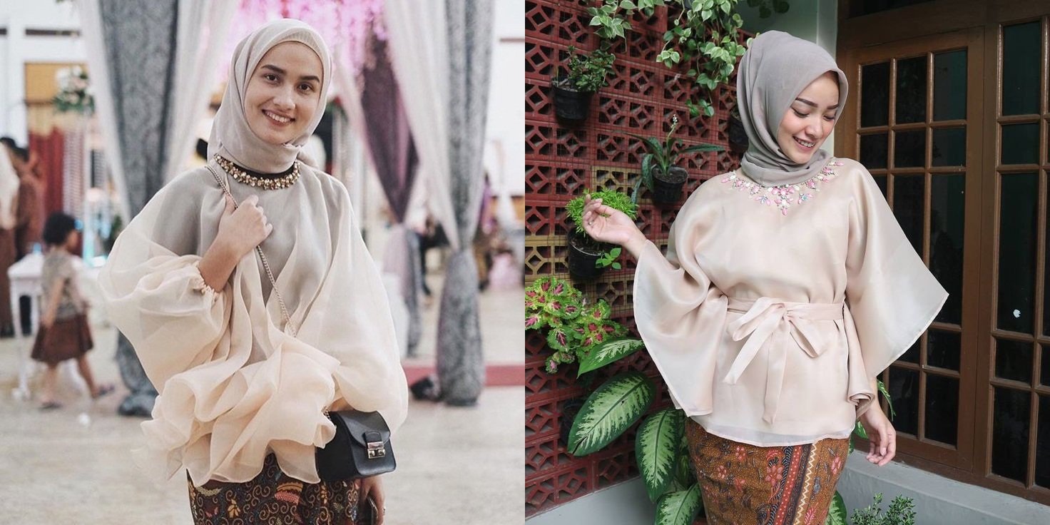 12 Inspirasi Atasan Berbahan Kain Kaca atau Organza Buat Pergi Kondangan, Spesial Untukmu yang Berhijab