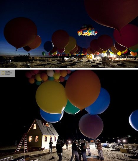 Kayak Film Up, Orang Ini Sukses Melayang dengan 20,000 Balon. Terbang Pakai Balon Bukan Fiksi Doang