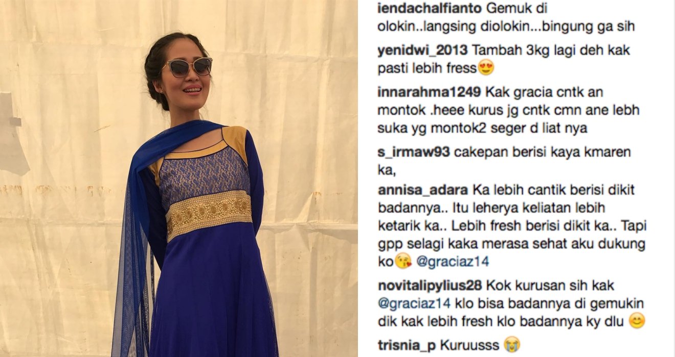 Gendut-Kurus Selalu Dikritik, Gracia Indri Nggak Peduli Omongan Warganet