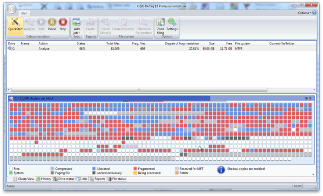 Lakukan defrag secara berkala untuk efisiensi storage