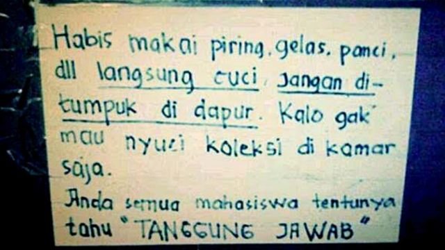 Anak Kos Harusnya Sudah Akrab dengan 15 Tulisan Ini. Mana yang Bikin Panas-Dingin?