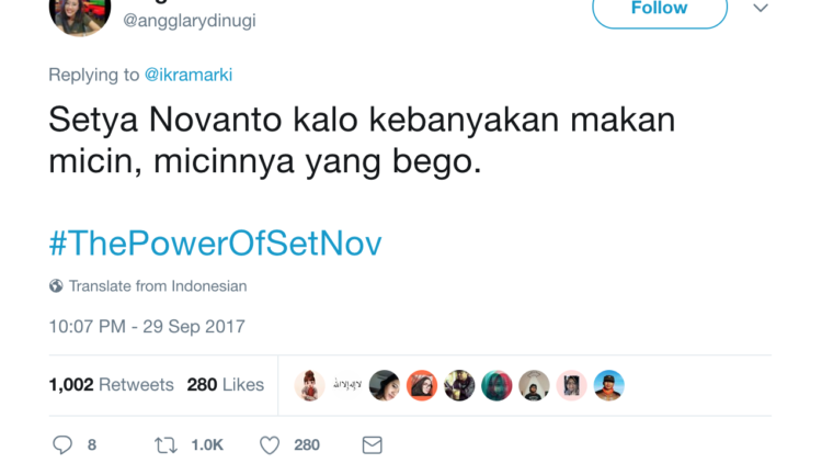 Kocak! Bebas dari Status Tersangka, Warganet Usung Tagar #ThePowerOfSetNov