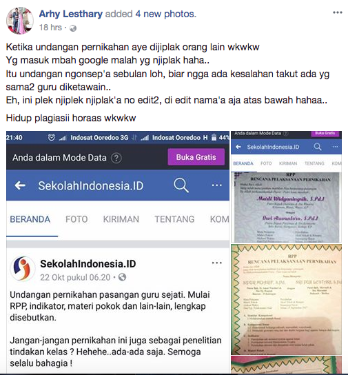 Undangan Pernikahan dengan Desain RPP Ini Viral dan Tuai Kontroversi Karena Diklaim Plagiarisme!