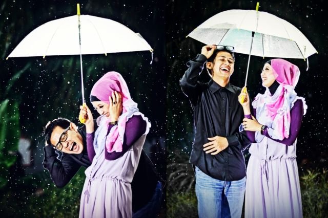 18 Inspirasi Foto Prewedding Romatis Saat Hujan. Basah? Bukan Masalah!