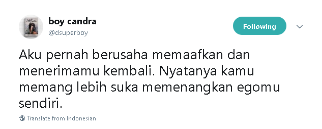 13 Tweet Boy Candra Ini Menyayat tapi Menguatkan, Momen Putus Tak Lagi Sejahanam Dulu