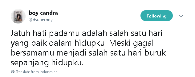 13 Tweet Boy Candra Ini Menyayat tapi Menguatkan, Momen Putus Tak Lagi Sejahanam Dulu