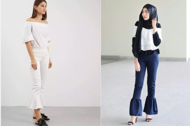 18 Padu Padan Celana Trompet yang Bikin Kamu Lebih Atraktif. Selamat Tinggal Jeans Ketat!