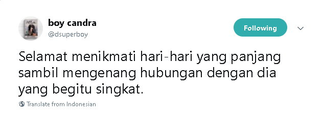 13 Tweet Boy Candra Ini Menyayat tapi Menguatkan, Momen Putus Tak Lagi Sejahanam Dulu