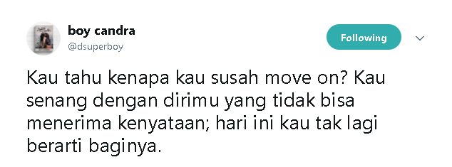 13 Tweet Boy Candra Ini Menyayat tapi Menguatkan, Momen Putus Tak Lagi Sejahanam Dulu