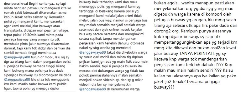 Simpang Siur Penjelasan tentang Dewi Perssik yang Melanggar Jalur Busway. Mana yang Benar Nih?