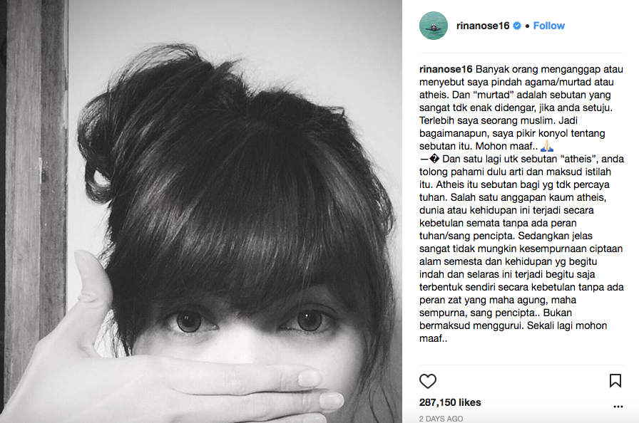 Ada Akun Palsu Rina Nose yang Menyebar Isu-Isu Baru, Awas, Kita Harus Bisa Bedain!