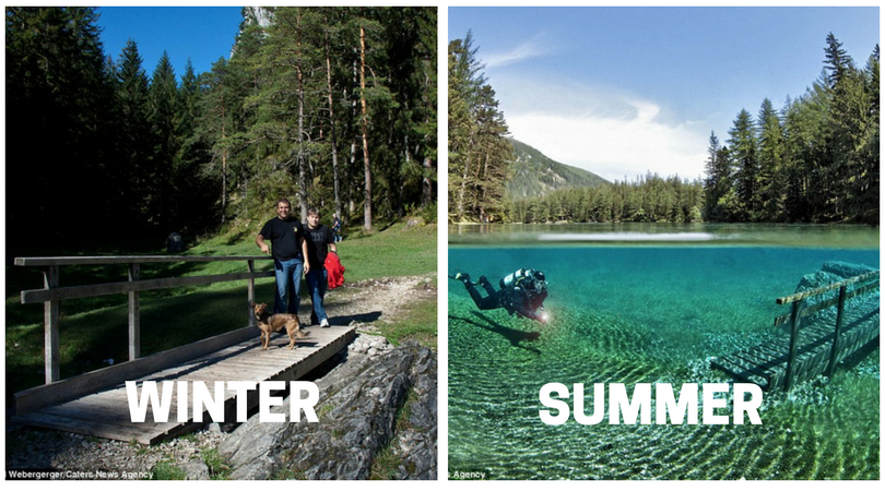 Taman Unik di Austria. Musim Dingin Jadi Taman, Musim Panas Jadi Danau!