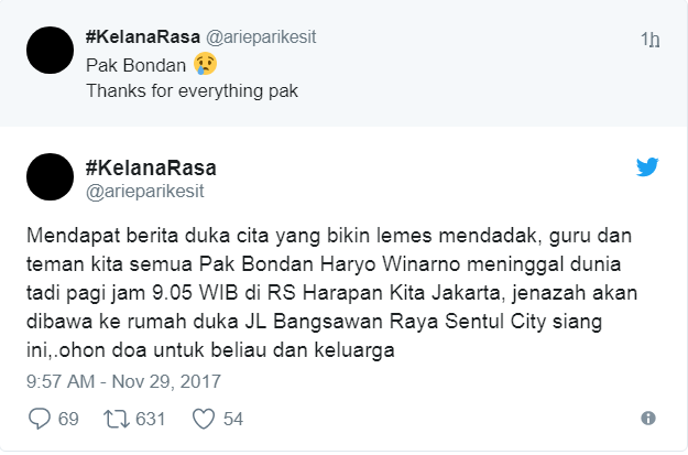 Bondan Winarno Meninggal Dunia, Sebuah Kehilangan Besar bagi Dunia Kuliner Indonesia