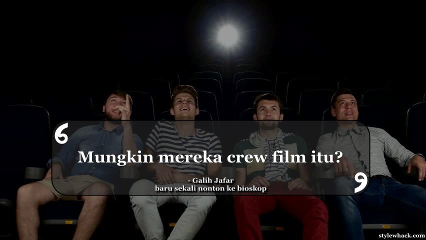 Reaksi Orang Saat Lihat Cowok-Cowok Nonton Bioskop Berdua Doang di Malam Minggu. Kalau Kamu Gimana?