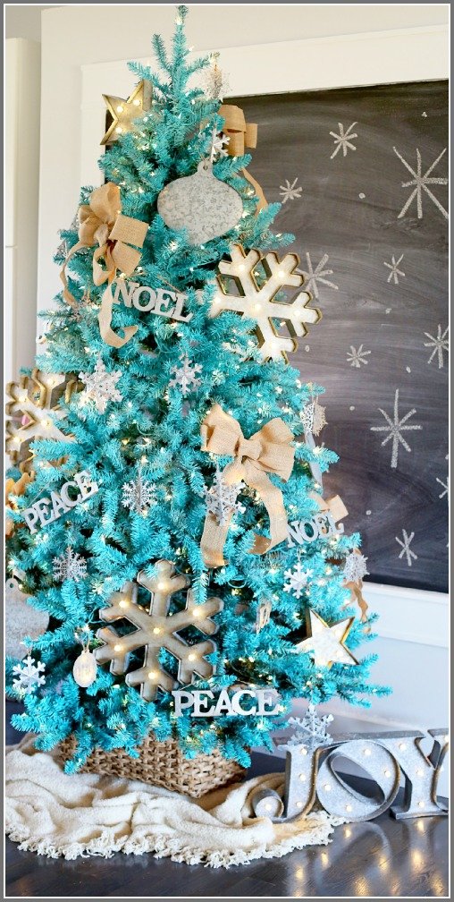 Blue Christmas tree