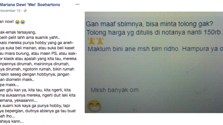 Bikin Status Soal Istri yang Seharusnya Nggak Melarang Hobi Suami, Cewek Ini Didukung Ribuan Warganet