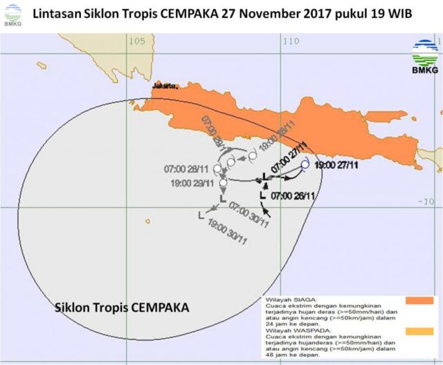 Kenalan Yuk Sama Siklon Tropis Cempaka, Badai yang Sebabkan Hujan Deras Beberapa Hari ke Depan