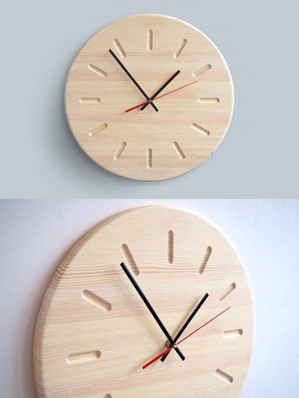 wooden clock