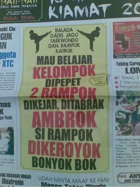 19+ Judul Koran Lampu Ijo yang Pernah Ada dalam Sejarah. Mau Dibaca Berulang Kali Juga Tetap Ngakak!