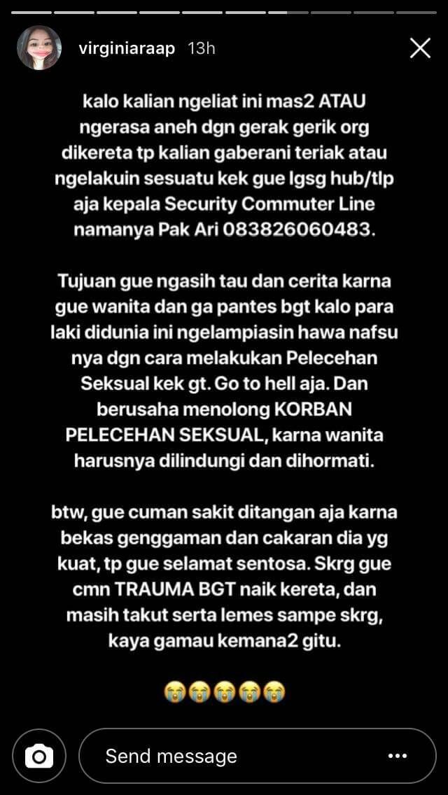 Penjahat Kelamin Semakin Merajalela, Cewek Ini Jadi Saksi Saat Pelaku Beraksi di KRL