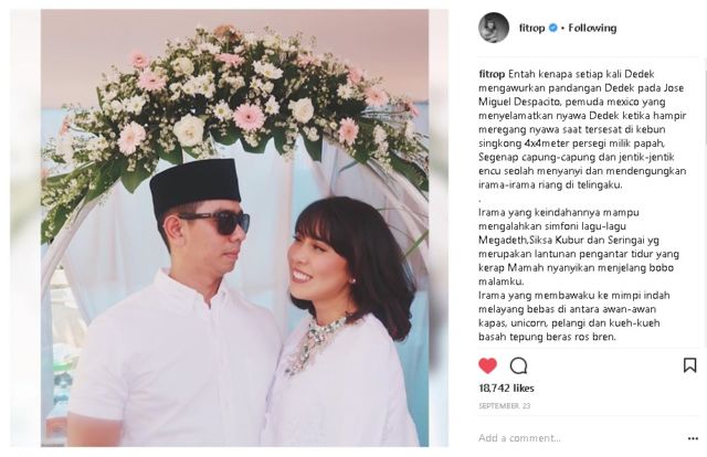 Awali Tahun dengan Tawa, Simak 10+ Caption Instagram #SungguhWadidaw dari Fitri Tropica Ini. Kocak!