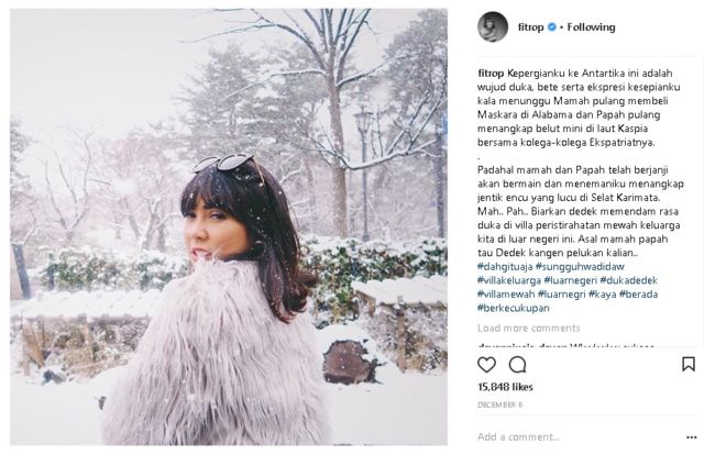 Awali Tahun dengan Tawa, Simak 10+ Caption Instagram #SungguhWadidaw dari Fitri Tropica Ini. Kocak!