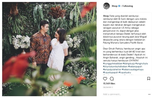 Awali Tahun dengan Tawa, Simak 10+ Caption Instagram #SungguhWadidaw dari Fitri Tropica Ini. Kocak!