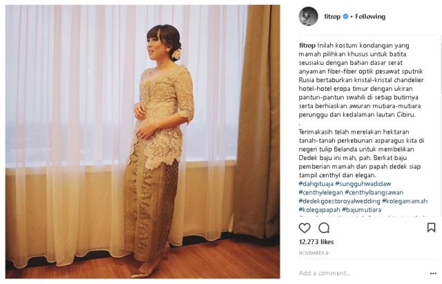 Awali Tahun dengan Tawa, Simak 10+ Caption Instagram #SungguhWadidaw dari Fitri Tropica Ini. Kocak!