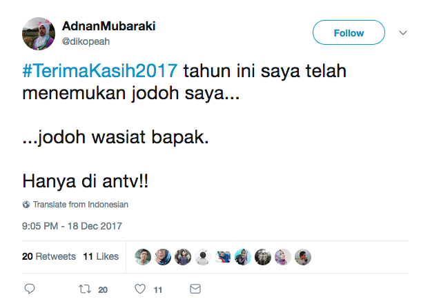 Bukannya Bijak, 14+ Tagar #TerimaKasih2017 Ini Malah Bikin Ngakak. Tahun yang Menyenangkan, Ya?