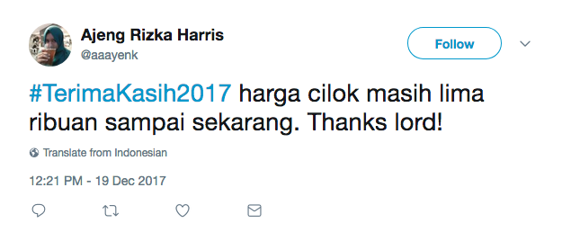 Bukannya Bijak, 14+ Tagar #TerimaKasih2017 Ini Malah Bikin Ngakak. Tahun yang Menyenangkan, Ya?