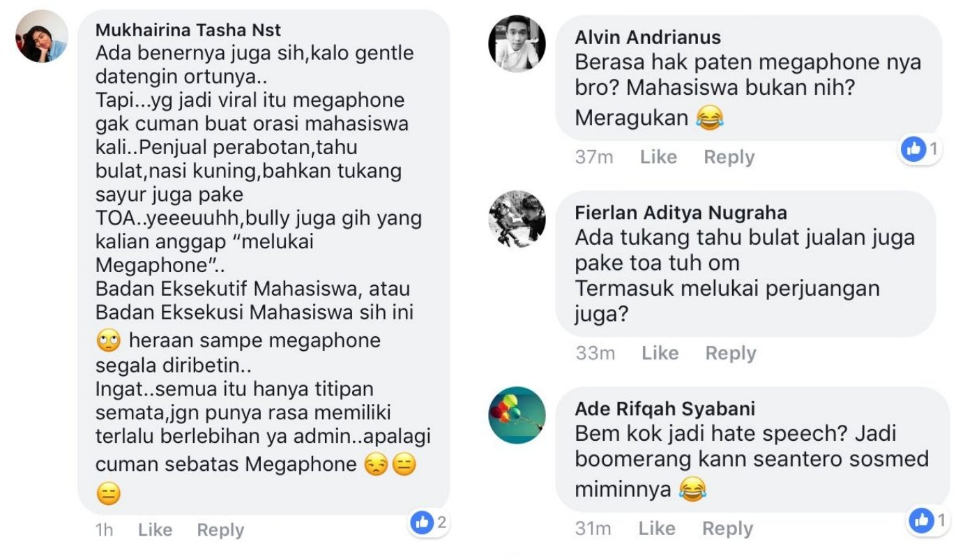 Kritisi Pemakaian Megaphone untuk Katakan Cinta, Postingan BEM Kampus Ini Jadi Ladang Kontroversi