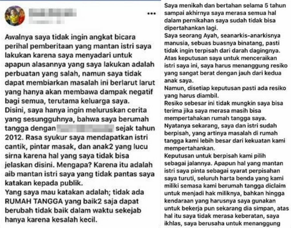 Cowok Ini Beri Klarifikasi tentang Perselingkuhan, Mantan Istri Kasih Jawaban yang Lebih Menampar