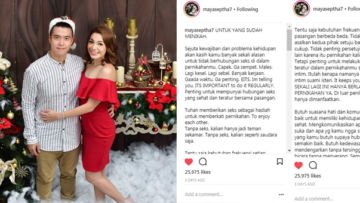 Maya Septha Ungkap Pentingnya Hubungan Intim Suami Istri Secara Teratur dalam Kehidupan Pernikahan. Manfaatnya Terbukti Banyak Lho