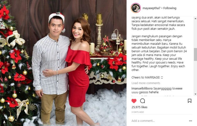 Maya Septha Ungkap Pentingnya Hubungan Intim Suami Istri Secara Teratur dalam Kehidupan Pernikahan. Manfaatnya Terbukti Banyak Lho